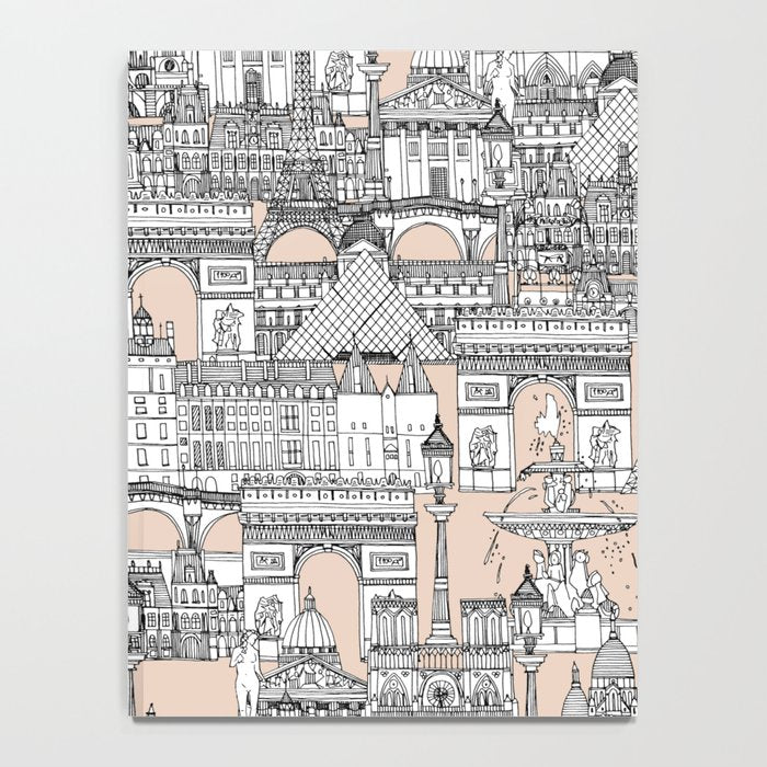 Paris toile sugar pink Notebook Gallery Image 4