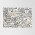Paris toile sugar pink Rug Gallery Image 2