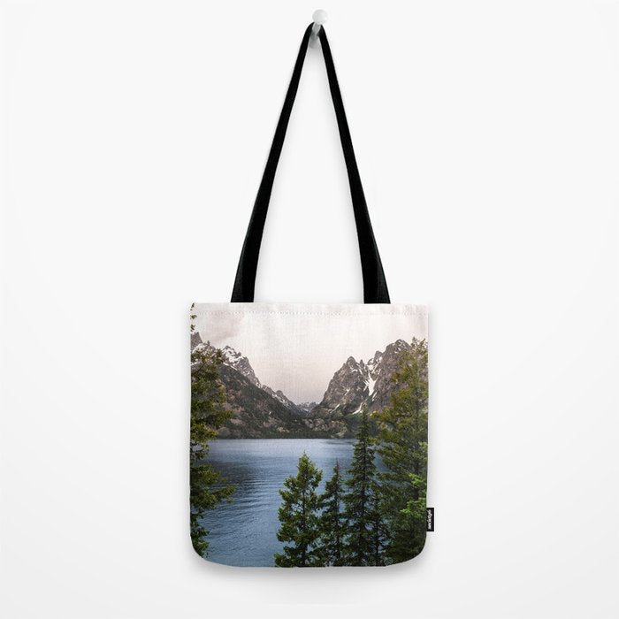 Grand Teton Wanderlust Lake Adventure - Nature Photography Tote Bag Gallery Image 2
