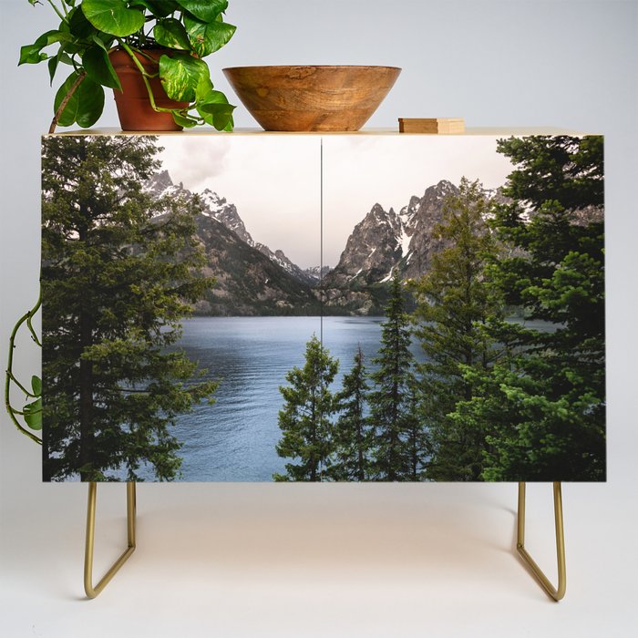 Grand Teton Wanderlust Lake Adventure - Nature Photography Credenza Gallery Image 1