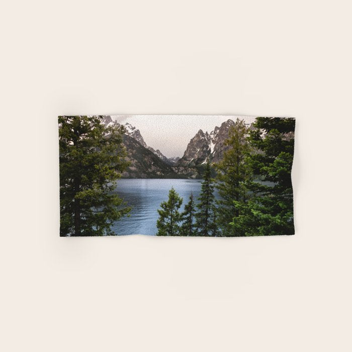 Grand Teton Wanderlust Lake Adventure - Nature Photography Bath Towel Gallery Image 1