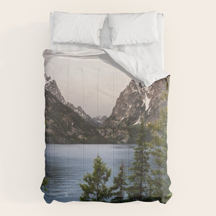 Grand Teton Wanderlust Lake Adventure - Nature Photography Comforter Gallery Image 6