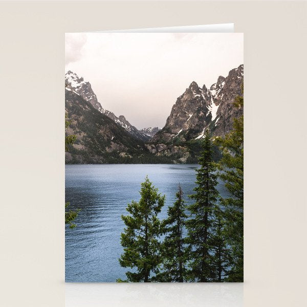 Grand Teton Wanderlust Lake Adventure - Nature Photography Stationery Card Gallery Image 1