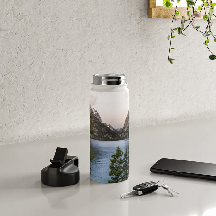 Grand Teton Wanderlust Lake Adventure - Nature Photography Water Bottle Gallery Image 4