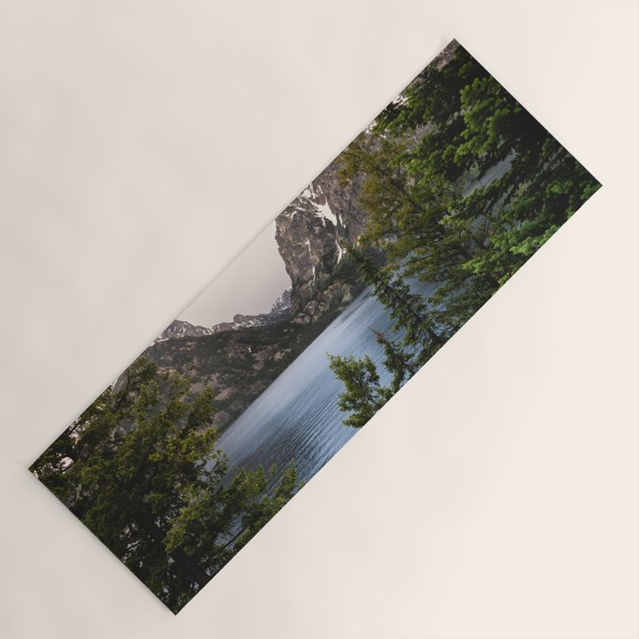 Grand Teton Wanderlust Lake Adventure - Nature Photography Yoga Mat Gallery Image 1