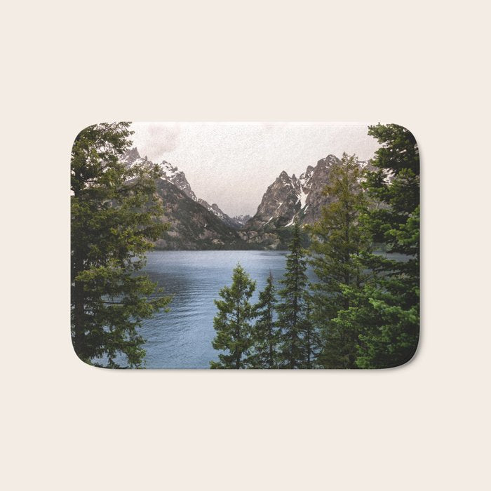 Grand Teton Wanderlust Lake Adventure - Nature Photography Bath Mat Gallery Image 1