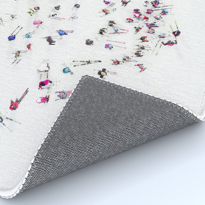 Aerial view of skiers Rug Gallery Image 4