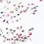 Aerial view of skiers Coffee Mug Gallery Image 2