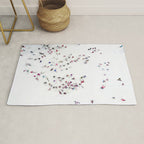 Aerial view of skiers Rug Gallery Image 1