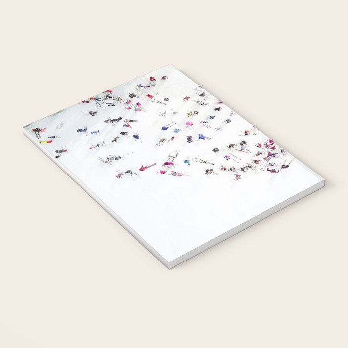 Aerial view of skiers Notebook Gallery Image 3