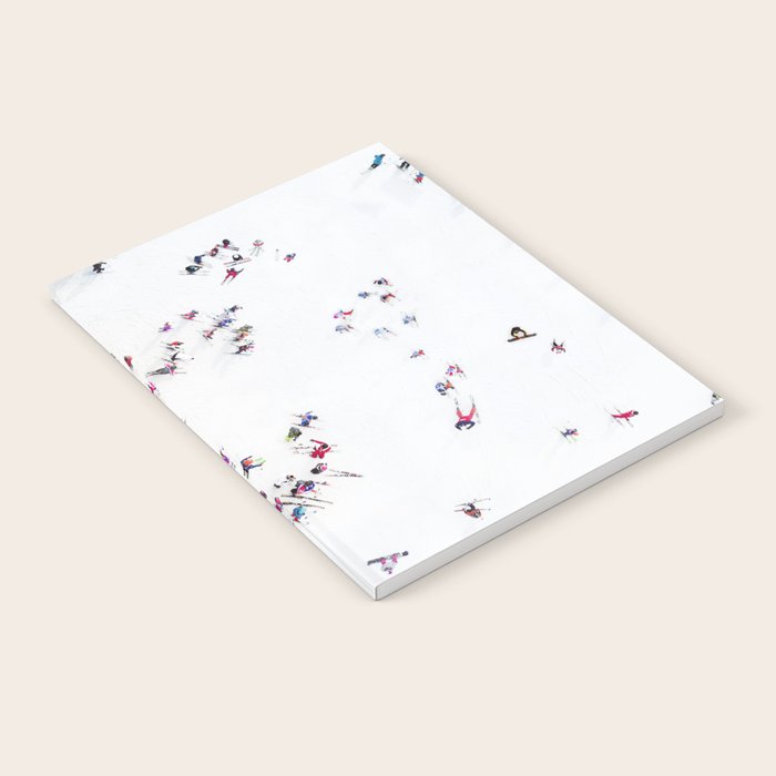 Aerial view of skiers Notebook Gallery Image 2
