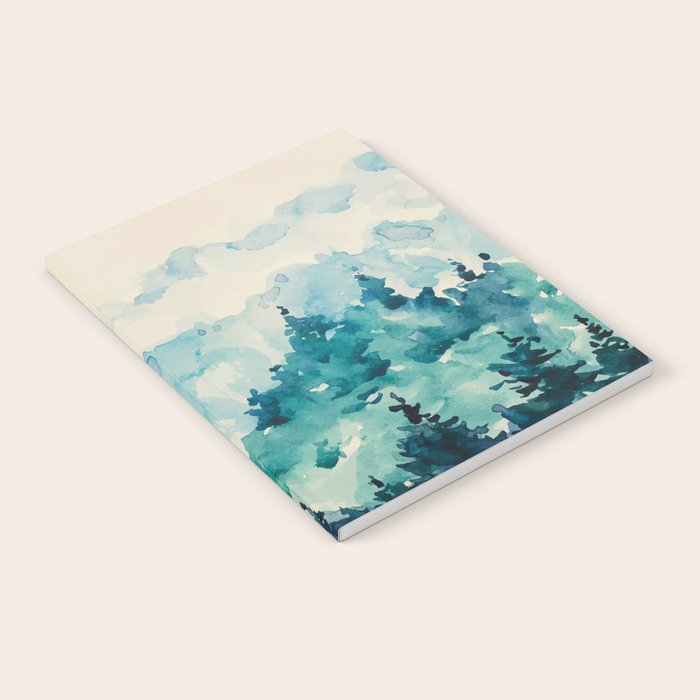Watercolor Pine Trees 2 Notebook Gallery Image 1