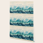 Watercolor Pine Trees 2 Wallpaper Gallery Image 2