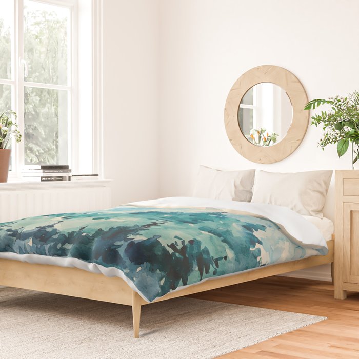 Watercolor Pine Trees 2 Duvet Cover Gallery Image 2