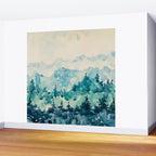 Watercolor Pine Trees 2 Wall Mural Gallery Image 2