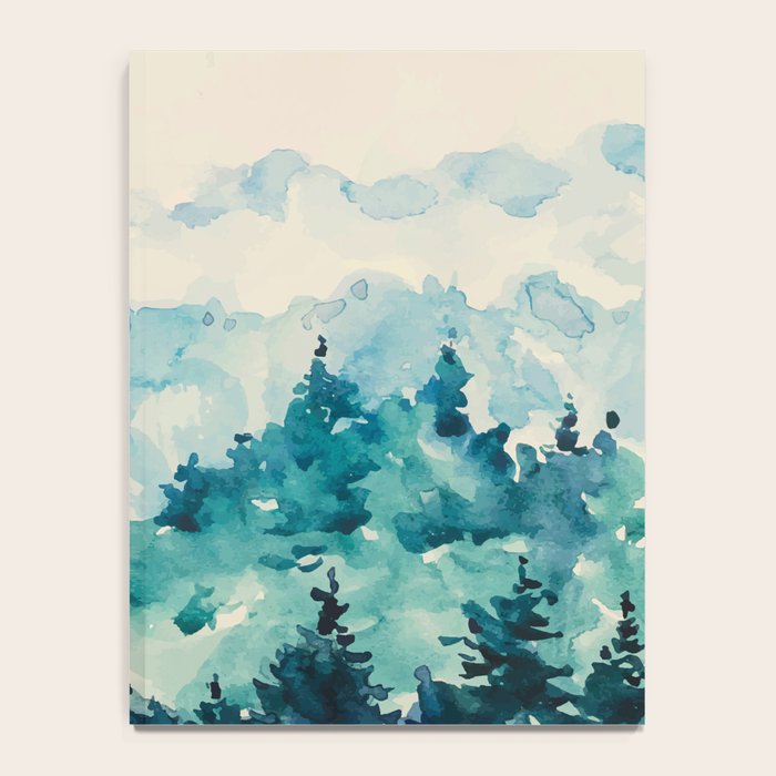 Watercolor Pine Trees 2 Notebook Gallery Image 4