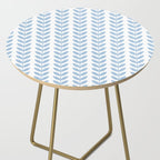 Pale Blue Scandinavian leaves pattern Side Table Gallery Image 2