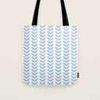 Pale Blue Scandinavian leaves pattern Tote Bag Gallery Image 1
