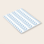 Pale Blue Scandinavian leaves pattern Notebook Gallery Image 3
