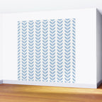 Pale Blue Scandinavian leaves pattern Wall Mural Gallery Image 2