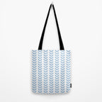 Pale Blue Scandinavian leaves pattern Tote Bag Gallery Image 2