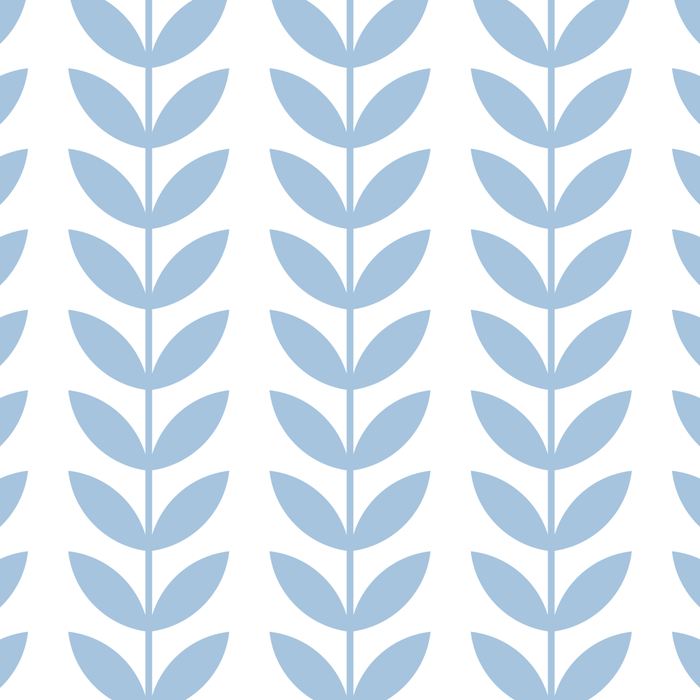 Pale Blue Scandinavian leaves pattern Coffee Mug Gallery Image 2