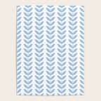 Pale Blue Scandinavian leaves pattern Poster Gallery Image 4