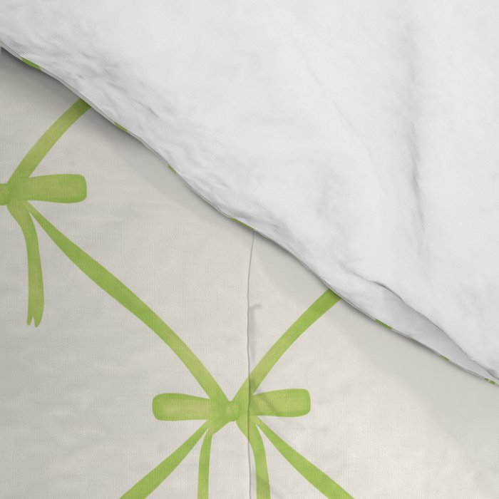 Bows & Ribbons Pattern V Green Comforter Gallery Image 4