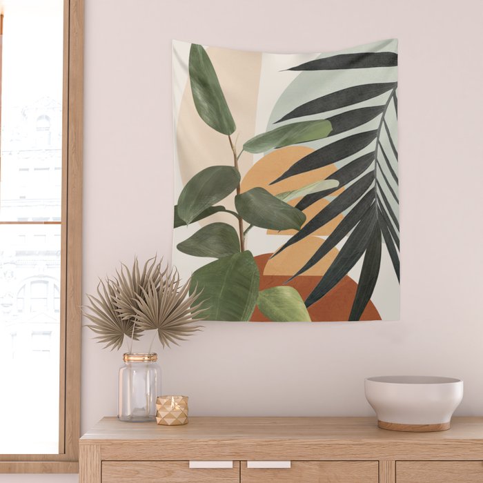 Sunset Flora 03 Wall Tapestry Gallery Image 2