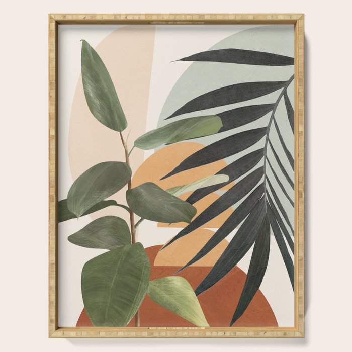 Sunset Flora 03 Serving Tray Gallery Image 1