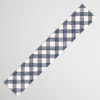 Hand Painted Blue Festive Gingham Theme Table Runner Gallery Image 3