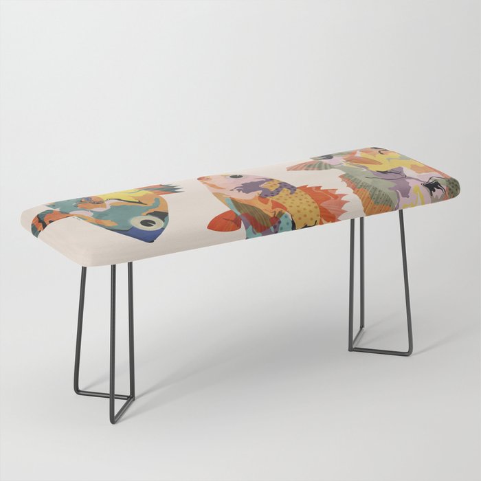 Fish collage Bench Gallery Image 1