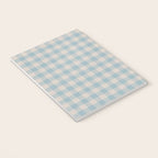 Pastel Blue Gingham Plaid Pattern Notebook Gallery Image 3