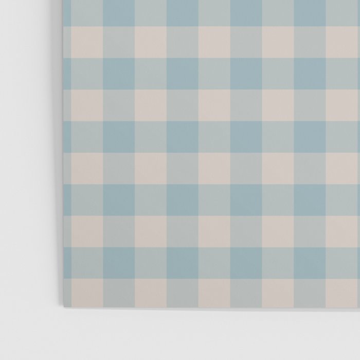Pastel Blue Gingham Plaid Pattern Poster Gallery Image 3