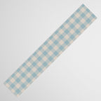 Pastel Blue Gingham Plaid Pattern Table Runner Gallery Image 3