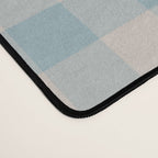 Pastel Blue Gingham Plaid Pattern Desk Mat Gallery Image 4