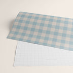 Pastel Blue Gingham Plaid Pattern Wrapping Paper Gallery Image 2