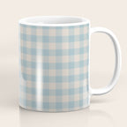 Pastel Blue Gingham Plaid Pattern Coffee Mug Gallery Image 1