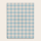 Pastel Blue Gingham Plaid Pattern Notebook Gallery Image 4