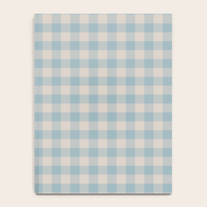 Pastel Blue Gingham Plaid Pattern Notebook Gallery Image 4