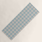Pastel Blue Gingham Plaid Pattern Yoga Mat Gallery Image 1