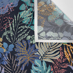 tropical blue night leaves Wall Tapestry Gallery Image 3