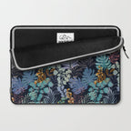 tropical blue night leaves Laptop Sleeve Gallery Image 2