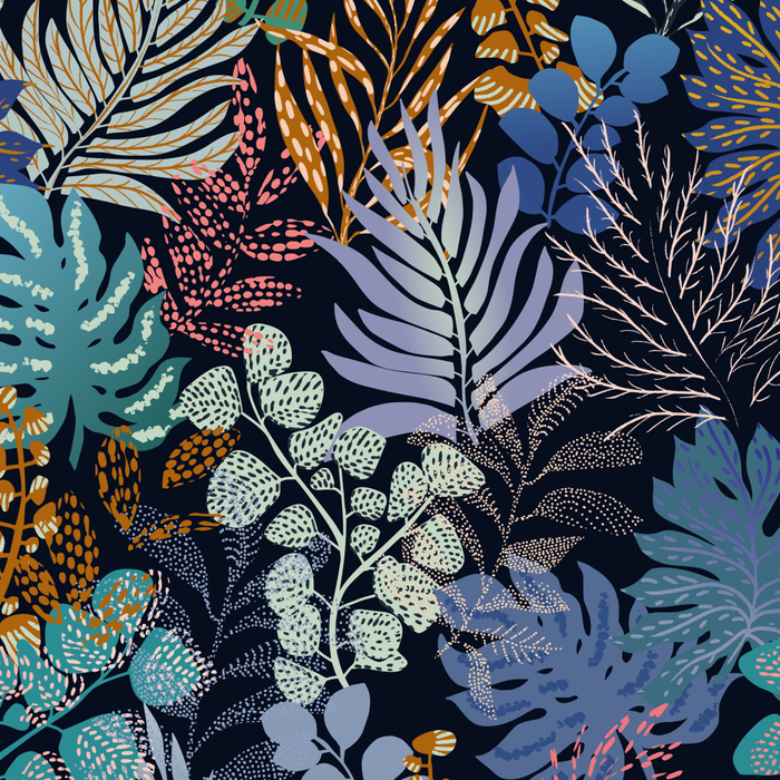 tropical blue night leaves Coffee Mug Gallery Image 2