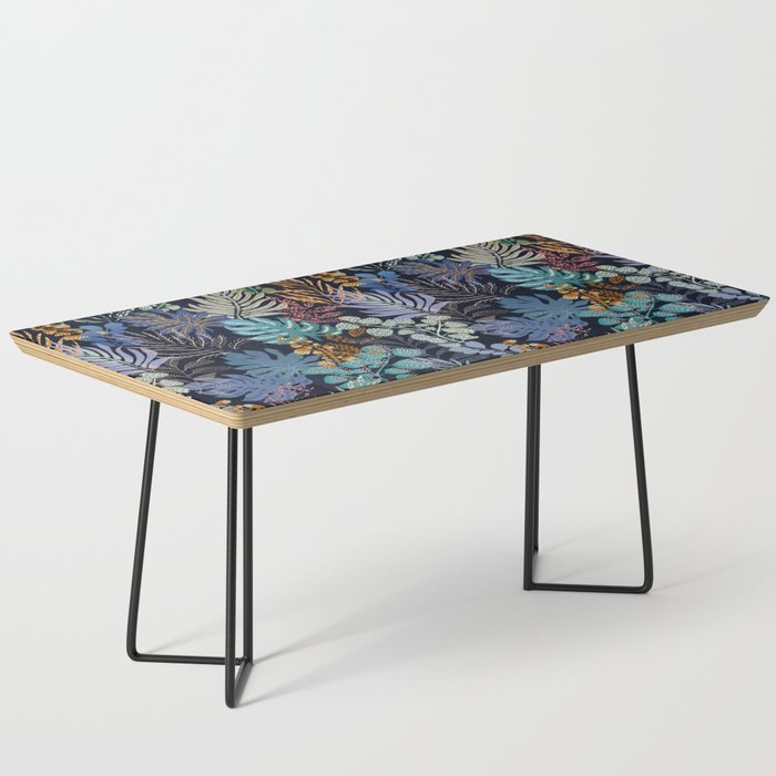 tropical blue night leaves Coffee Table Gallery Image 1