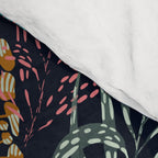 tropical blue night leaves Comforter Gallery Image 4