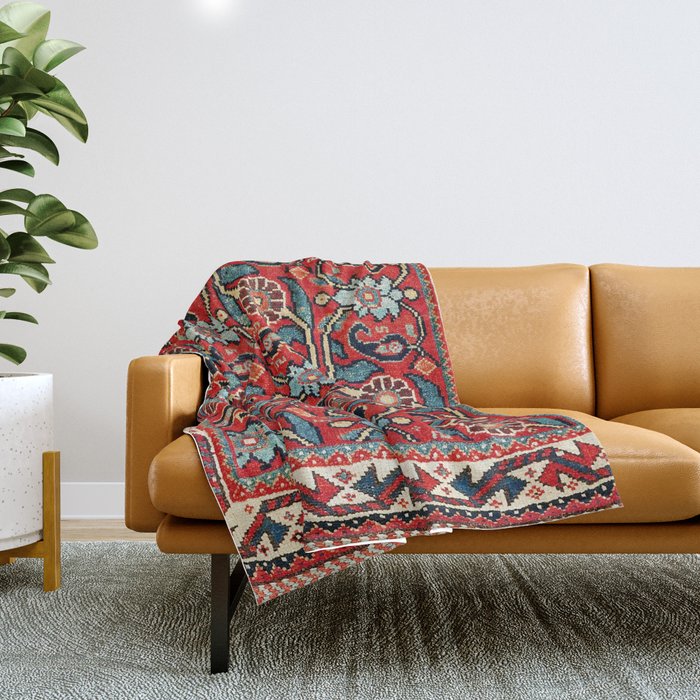 Qashqa'i Khorjin Fars Southwest Persian Bag Print Throw Blanket Gallery Image 1
