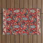 Qashqa'i Khorjin Fars Southwest Persian Bag Print Outdoor Rug Gallery Image 1