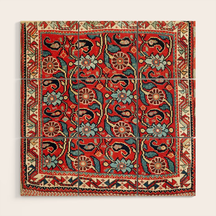 Qashqa'i Khorjin Fars Southwest Persian Bag Print Wood Wall Art Gallery Image 1