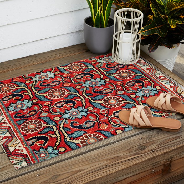 Qashqa'i Khorjin Fars Southwest Persian Bag Print Outdoor Rug Gallery Image 2